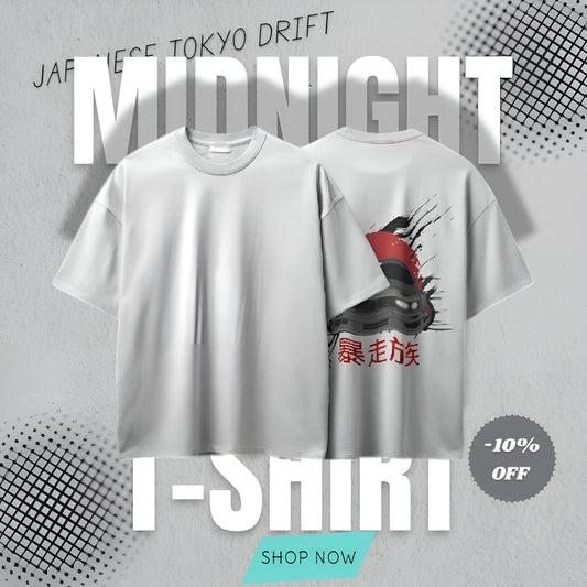 White japanese drift jdm t-shirt for men - Vellin Wear